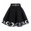 Hight Waist Witch Moon Printed Punk Rock Gothic Women Skirts
