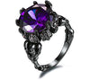 Stylish Big Stone Skull Round Zircon Ring