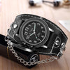 Skull Leather Military Watch - designfullprint