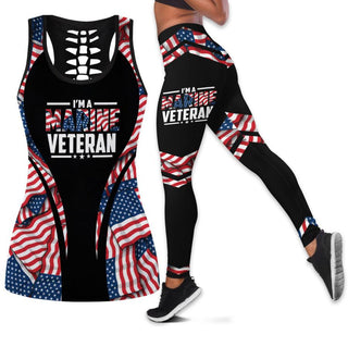 Gift For Veteran Lover Marine Veteran Tank Top And Leggings Set