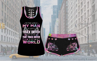 Gift For Trucker Trucker Wife Tank and Shorts Set