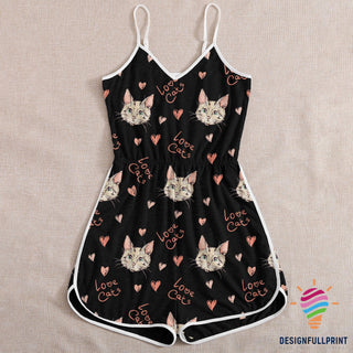 Cats Lovers Rompers For Women HG Gifts For Cat Lovers