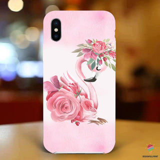 Pink Flamingo Floral Lady Phone Case NH