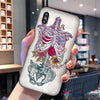 Skeleton Flowers Print Phone Case LN