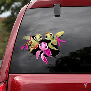 Gift For Turtle Lover Little Turtles Car Sticker NHD
