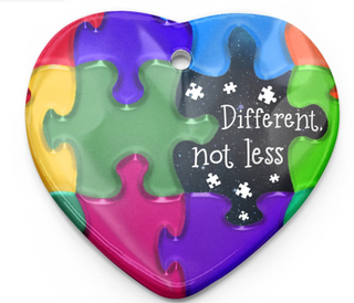 Autism Heart Ornament LH Autism Gift
