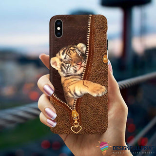 Tiger In Bag Print Phone Case LN