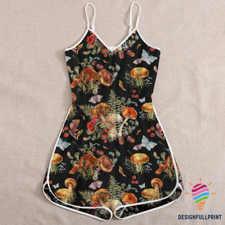 Mushroom Rompers For Women LN Romper Dress Sexy Rompers Gift For Hippie