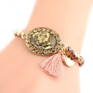 Crystal Alloy Multi-Color Skull Charm Bracelets