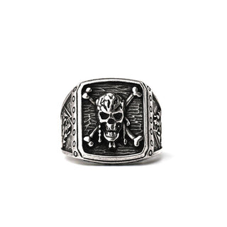 Pirate Skull CZ Retro Rings