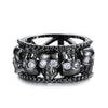Luxury Vintage Zircon Skull Women's Wedding Ring