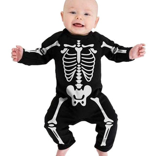 Halloween Baby Skull Skeleton Pattern Romper Jumpsuit