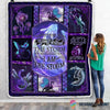 Gift For Dragon Lover Purple Dragon I Am The Storm Sherpa and Quilt Blanket LN