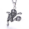 Sporty Football Skull Pendant Necklace