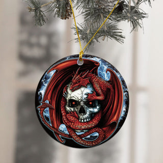 Skull Gift Gift For Dragon Lover Dragon Skull Ornament LH