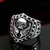 Skull Wings Punk Biker Steel Rings