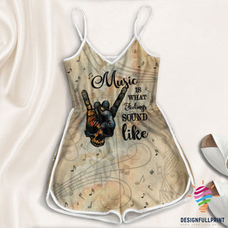 Gift For Music Lover Music Is That Feelings Sound Like Rompers For Women LN