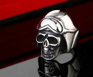 Stainless Steel Devil Skull Head Ring