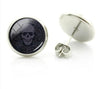 Rock Punk Skull Heart Stud Earrings
