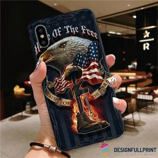 Solider Eagle Print Phone Case LN