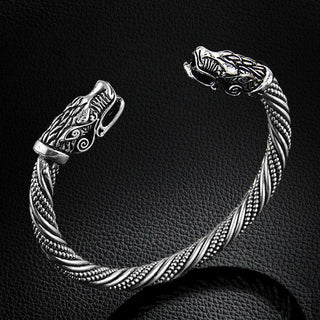 Viking Double Wolves Bracelet - designfullprint