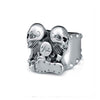 Antique Rock Silver Punk Skull Biker Ring