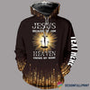 Gift For Christian Personalized 3D Printed Jesus Because Of Him Heaven Knows My Name US Unisex Hoodie