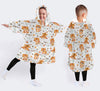 Tiger Lover Gift For Kids Roar Tiger Wearable Blanket Kid Snug Hoodie