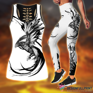 Phoenix Tattoo Style Combo Tank Top And Leggings Set HG
