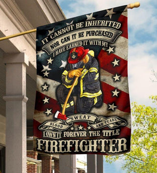 Firefighter Forever The Tittle Fireman Blood Sweet and Tears US FLag LN