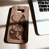Wood Phone Case for Universal Models -Wolf Forest Crescent 009 - designfullprint