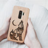 Wood Phone Case for Universal Models -Wolf Forest Crescent 009 - designfullprint