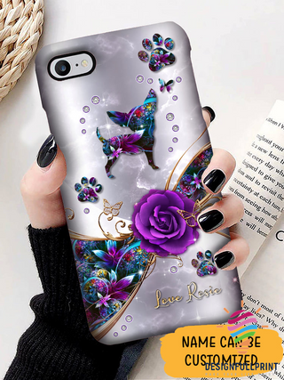 Purple Rose Chihuahua Phone Case CHM Gifts For Dog Lovers
