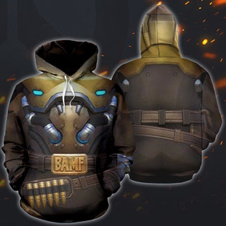 3D OW Printed Amour Hoodie 007 - designfullprint