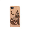 Wood Phone Case for Universal Models -Wolf Forest Crescent 009 - designfullprint