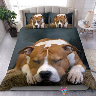Staffordshire Brown Sleeping Bedding Set CH Gifts For Dog Lovers