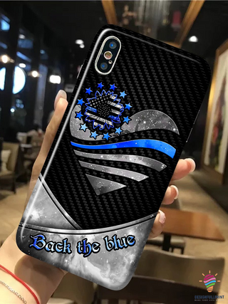 Gifts for Police Officers Sunflower US Police Back The Blue Gift For Police Officer Phone Case CH