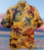 Gift For Dragon Lover Gold Dragon Hawaii Button Shirt CM