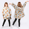 Combo Tiger Lover Gift For Kids Roar Tiger Wearable Blanket Kid Snug Hoodie