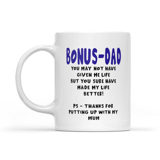 Bonus-Dad Mug, Christmas Gift Present Birthday Father’s Day Gift