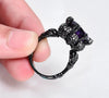 Stylish Big Stone Skull Round Zircon Ring