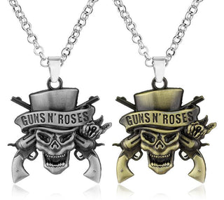 Guns N 'Roses Skull Death Logo Necklace