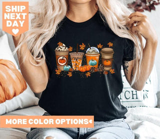 Fall Coffee Shirt, Cute Fall Shirt, Coffee Lover Shirt, Thanksgiving Shirt, Pumpkin Spice Shirt, Hot Coffee Shirt, Cute Halloween Shirt HG
