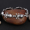 Fashion Stainless Steel Skull Charms Bracelet Men Women Punk Silver Chain Bracelets - designfullprint