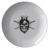 Skull Girl Sword Microwave Safe, BPA- Free Plate 003 - designfullprint