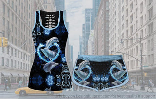 Dolphins Tank and Shorts Set Dolphin Workout Set