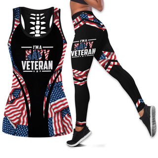 Gift For Veteran Lover Navy Veteran Tank Top And Leggings Set