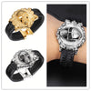 Skull Biker Leather Bracelet Bangles - designfullprint