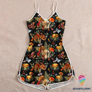 Gift For Butterfly Lover Mushroom And Butterfly Rompers For Women - LN