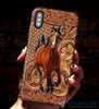 Gift For Horse Lover Horse Brown Pattern Print Phone Case LN
